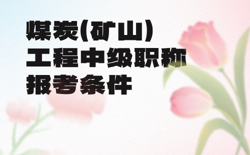 2024煤炭（矿山）工程中级工程师职称：煤田地质勘探与测量专业职称