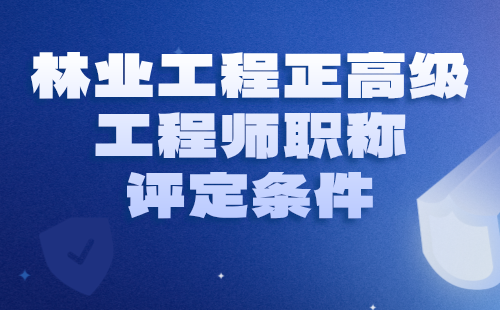 2024年林业工程正高级工程师职称评定条件：林产化工专业申报工程师